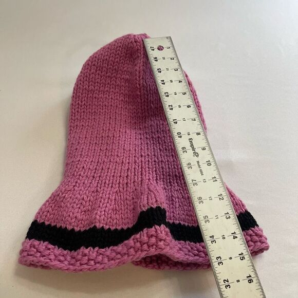 Nirvana Designs Hand Knit Pink Purple Cat Fox Wool Hat - Picture 5 of 7
